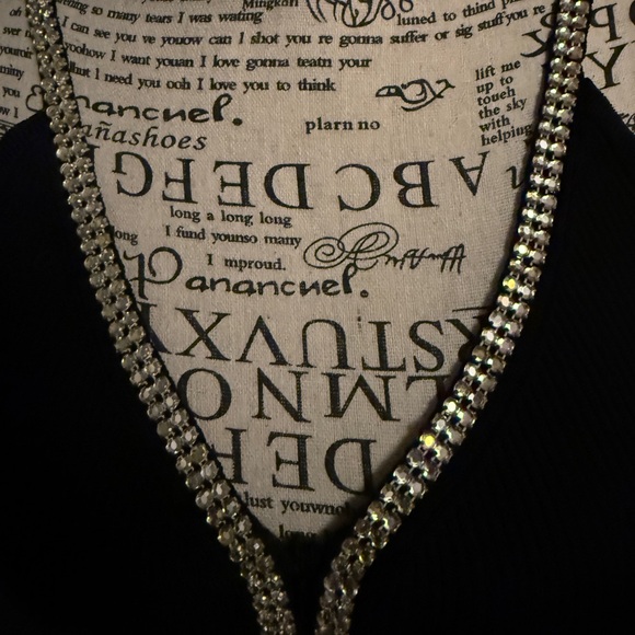 Cache Black Sleeveless Top with Silver Detailing. Vintage! - Picture 2 of 12